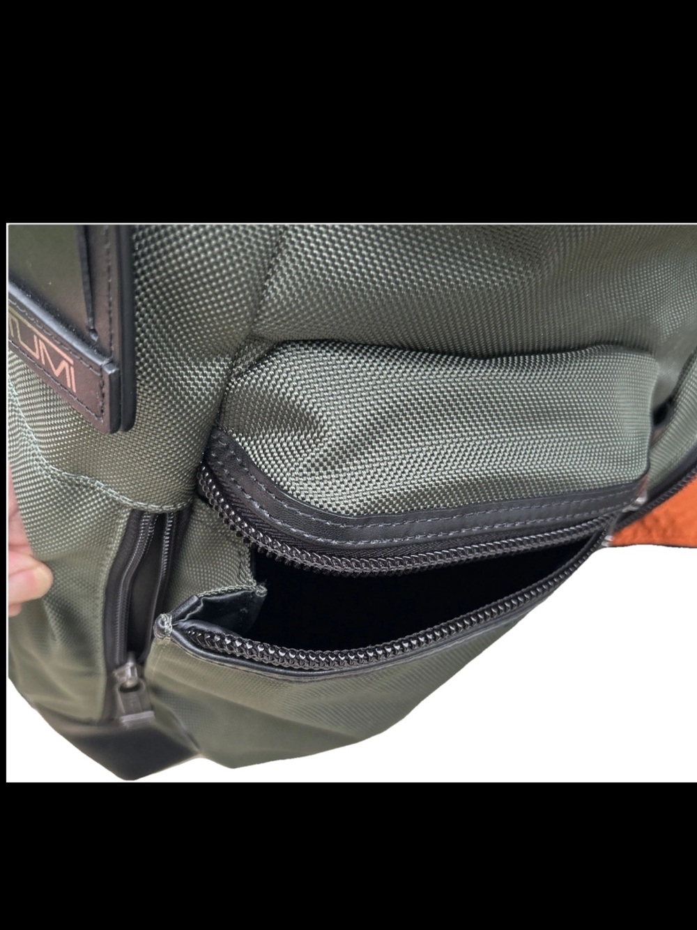 Tumi Alpha Bravo Luke Roll-Top Backpack Olive Green Ballistic Nylon Carry On Bag - Picture 7 of 14
